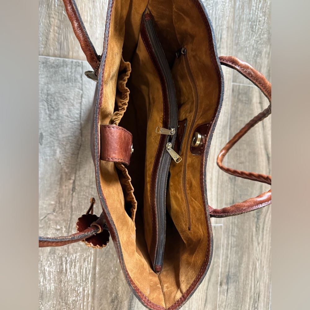 Patricia Nash Brown Leather Tote Bag - Picture 8 of 11